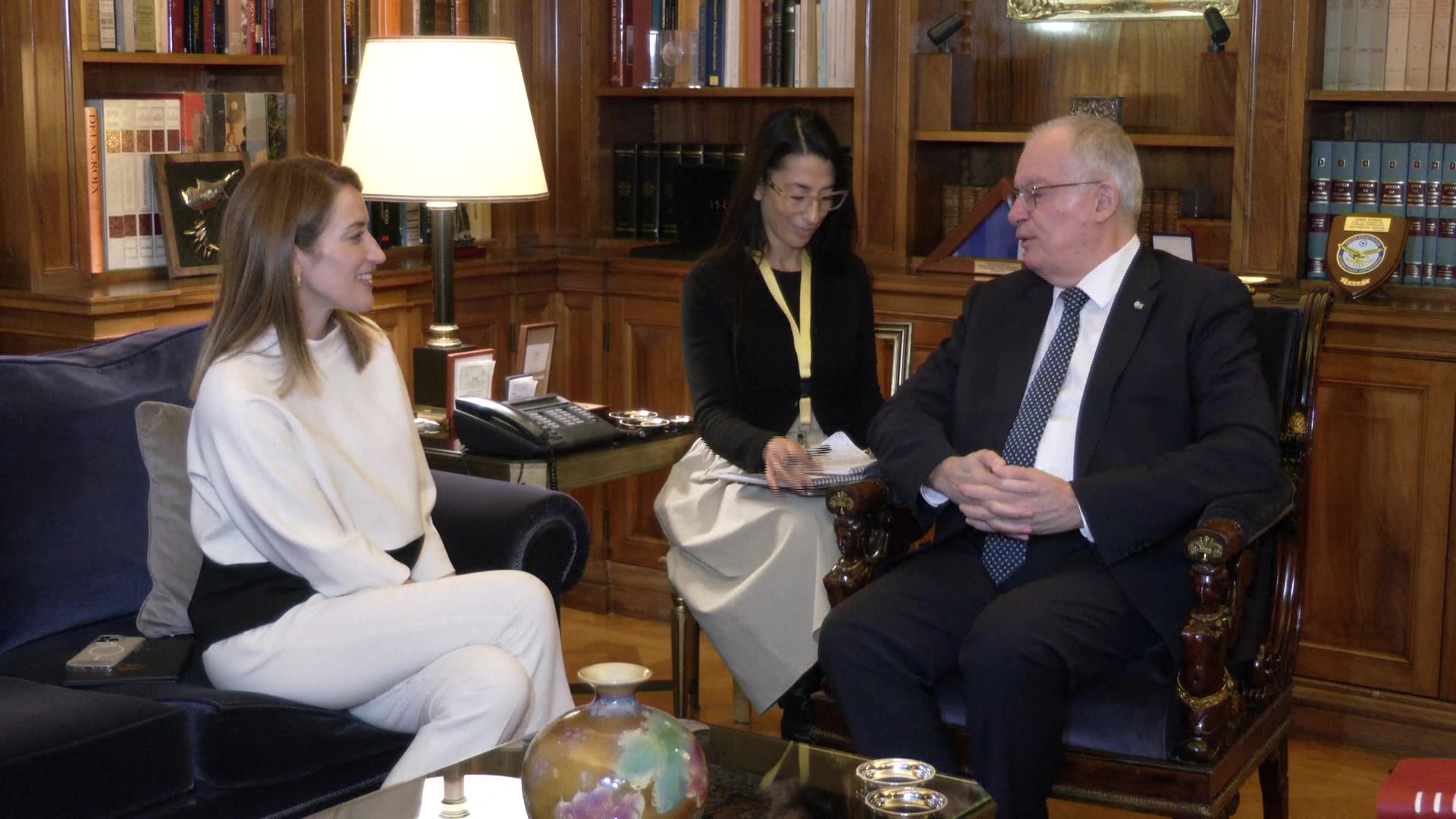 Official visit by Roberta METSOLA, EP President to Athens (Greece) - Meeting with Konstantinos TASOULAS, President of Greece: extracts from the arrival and meeting